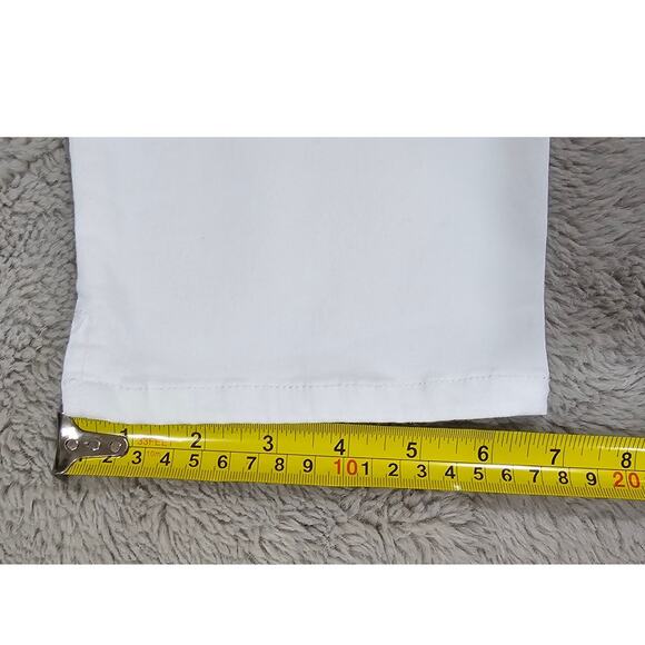 WIT & WISDOM Jeans High Rise Micro Slit Hem Straight Leg Pants, White, Sz 00 NEW - Picture 13 of 14